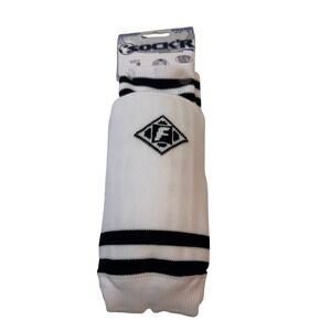 Franklin Sock R Shinguards Youth 4'2"-5' Soccer Socks White Black Protective‎